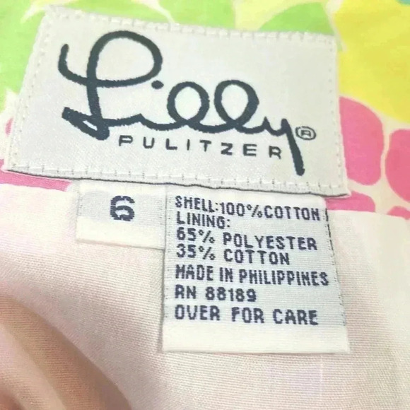 Lilly Pulitzer Pineapple Punch Vintage White Label Skirt Sz 6 - Picture 6 of 7